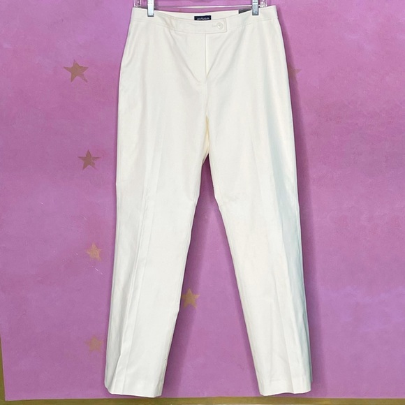 Ann Taylor Pants - Ann Taylor Gramercy Fit Pants Women’s Size 8 Ivory Straight Cotton Stretch New